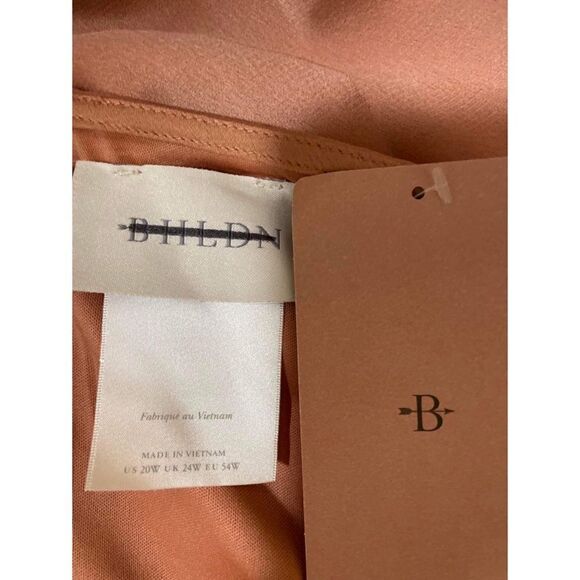 Anthropologie x BHLDN Cali Satin Charmeuse Midi Dress Size 20 - Picture 9 of 9